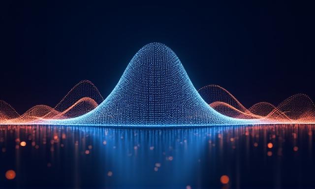 Visualization of bell curve and statistical probability data