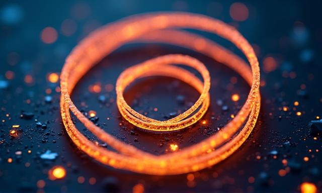 Conceptual data visualization representing a continuous feedback loop and growth compounding over time